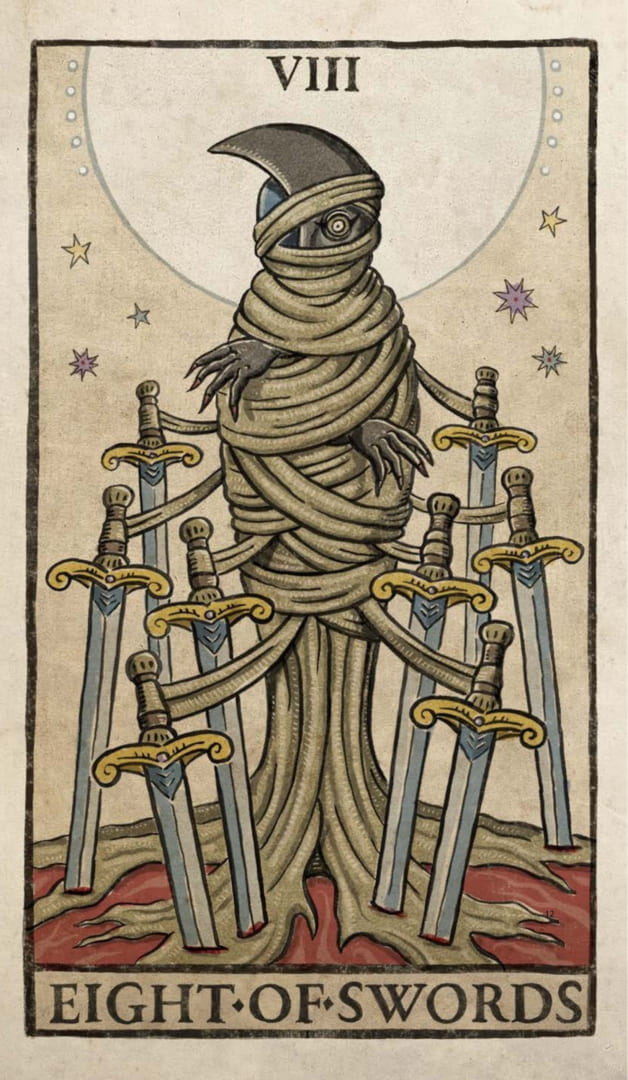 Eight of Swords — Trionfi Della Luna Tarot