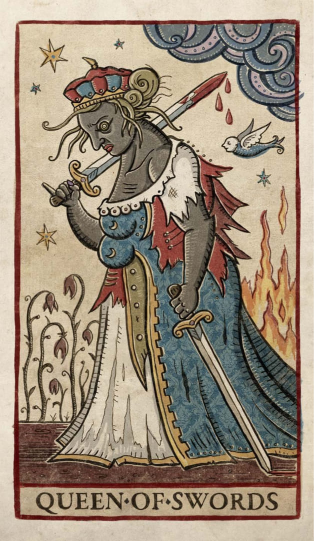Queen of Swords — Trionfi Della Luna Tarot