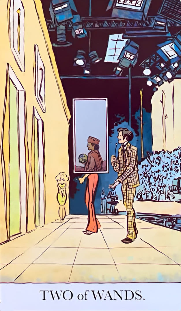 Dos de Bastos — The Unveiled Tarot