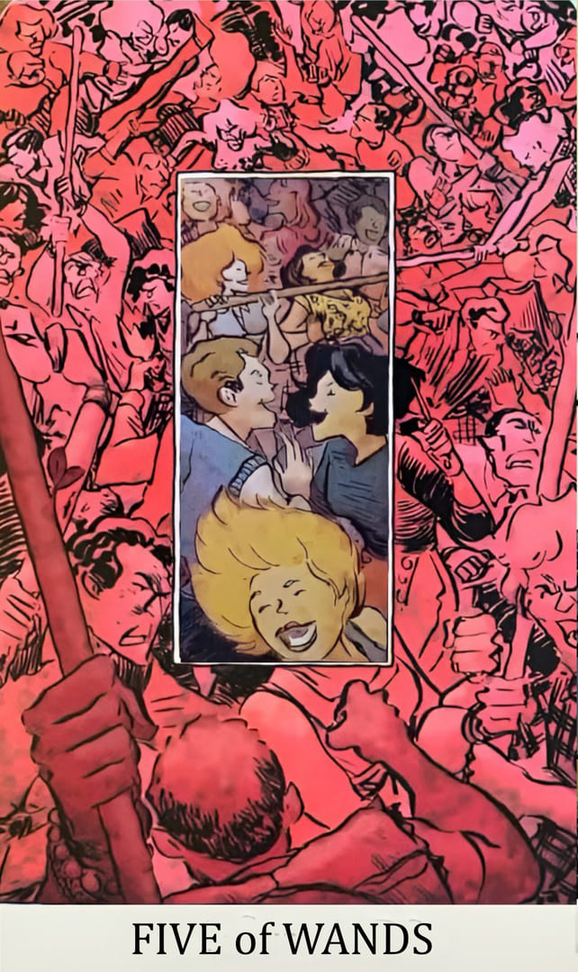 Five of Wands — The Unveiled Tarot