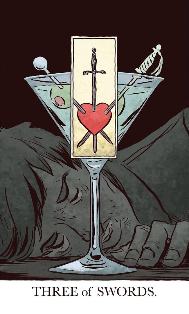 Tres de Espadas — The Unveiled Tarot