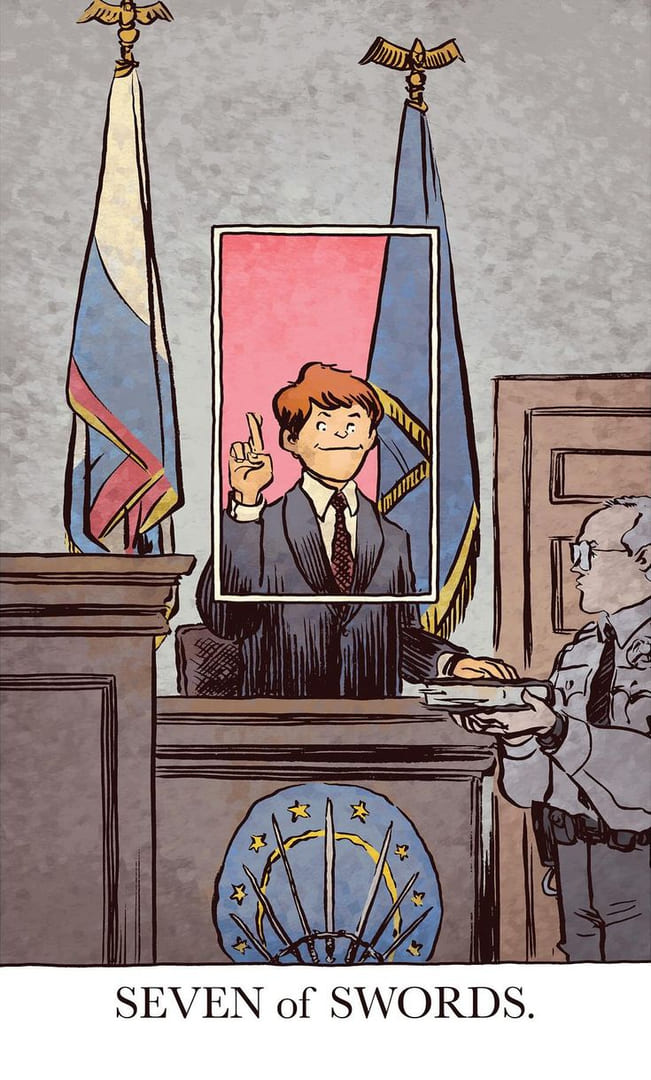 Siete de Espadas — The Unveiled Tarot