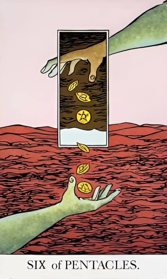 Seis de Oros — The Unveiled Tarot