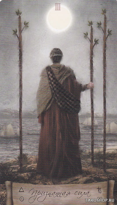 Three of Wands — Heaven & Earth Tarot