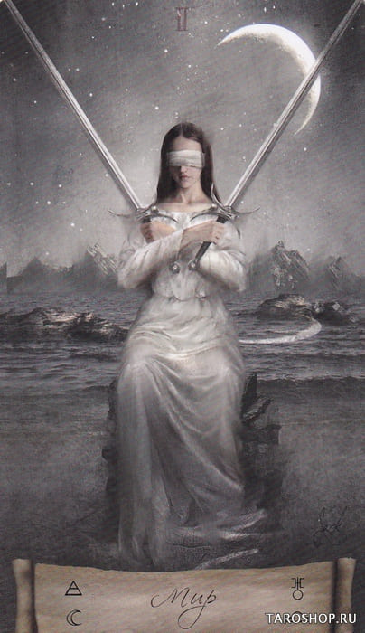 Two of Swords — Heaven & Earth Tarot