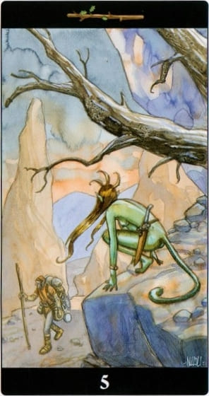 Five of Wands — Tarot of the Dream Enchantress
