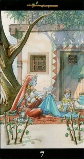 Seven of Wands — Tarot of the Dream Enchantress