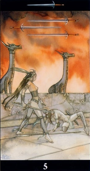 Five of Swords — Tarot of the Dream Enchantress
