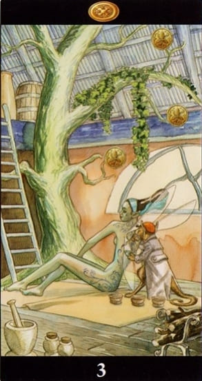 Three of Pentacles — Tarot of the Dream Enchantress