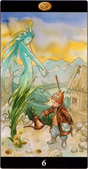 Six of Pentacles — Tarot of the Dream Enchantress
