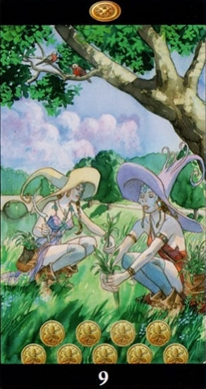 Nine of Pentacles — Tarot of the Dream Enchantress