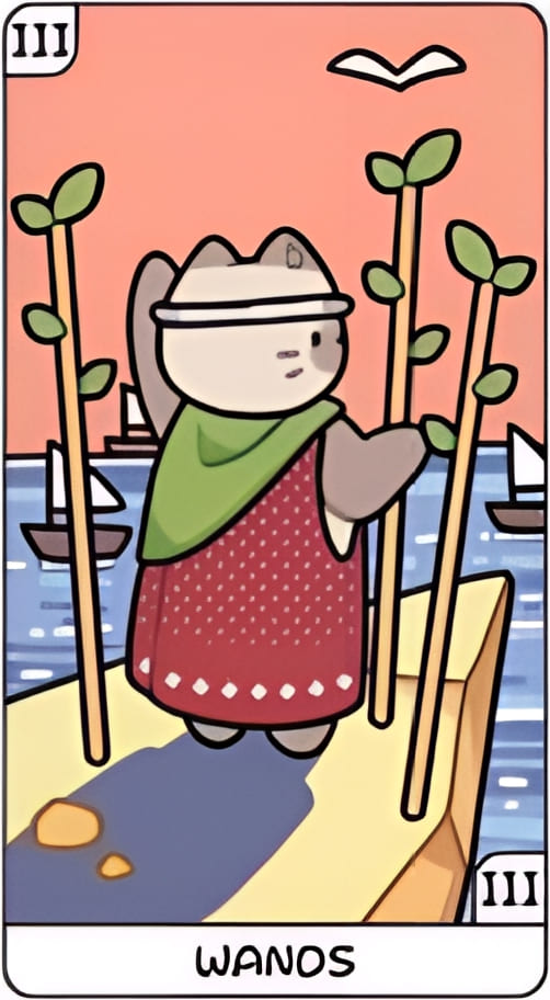 Three of Wands — YOLO Tarot