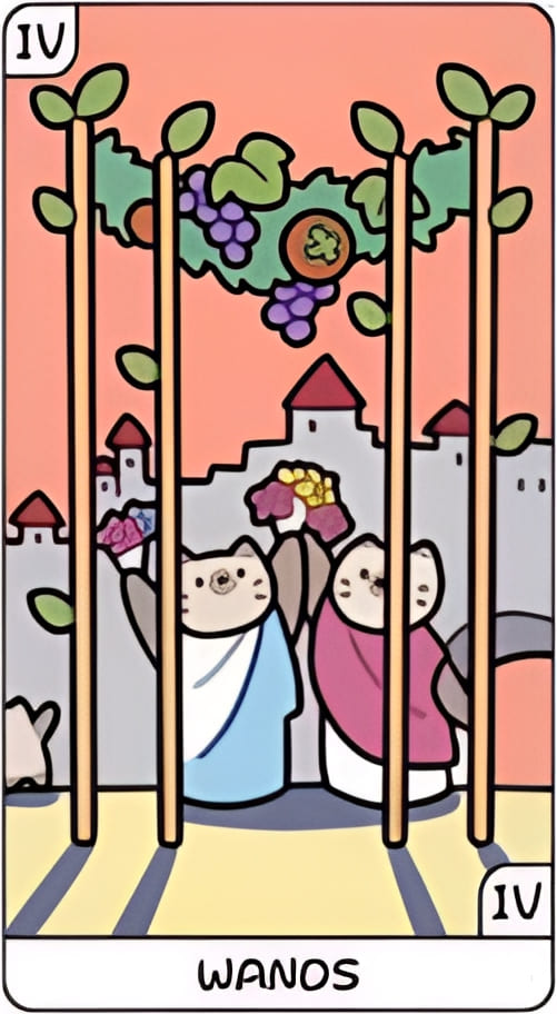 Four of Wands — YOLO Tarot