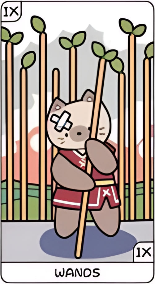 Nine of Wands — YOLO Tarot