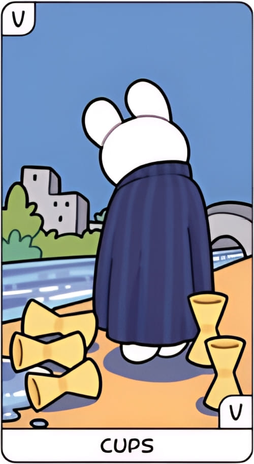 Five of Cups — YOLO Tarot