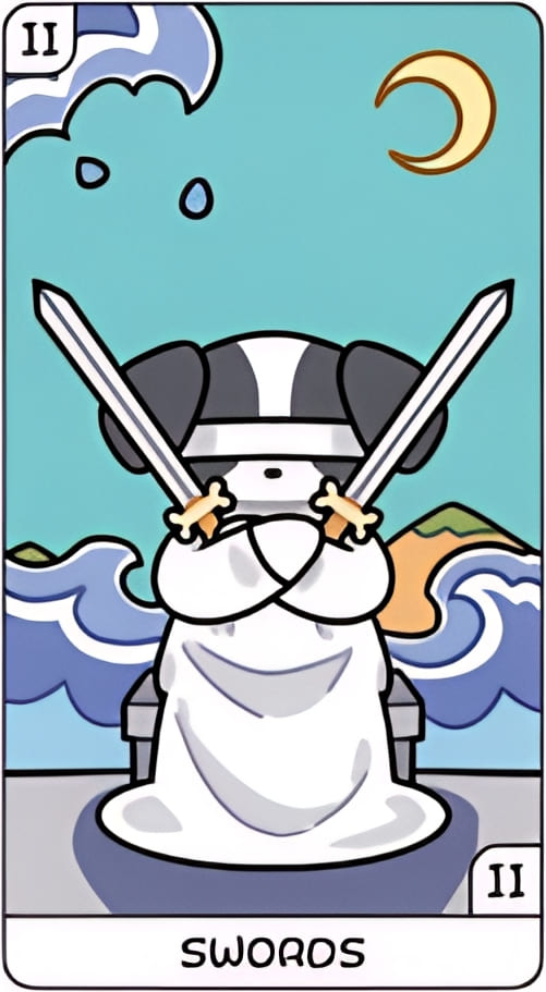 Two of Swords — YOLO Tarot