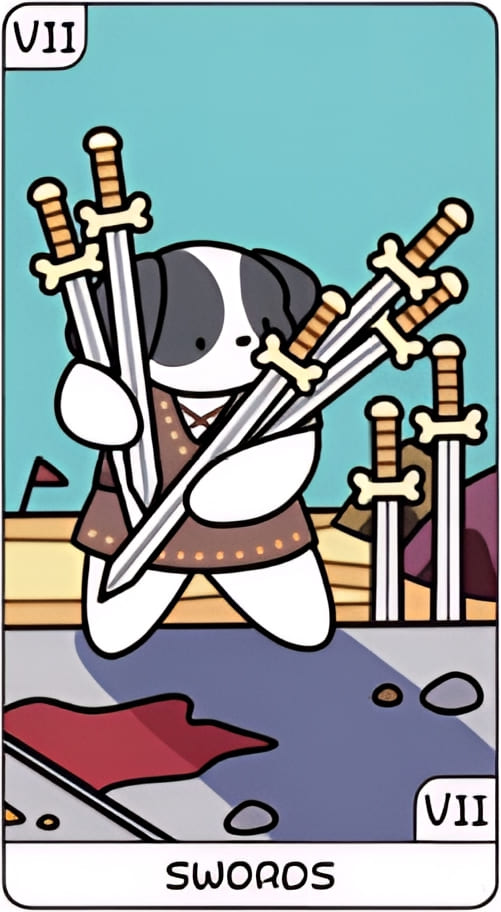Seven of Swords — YOLO Tarot