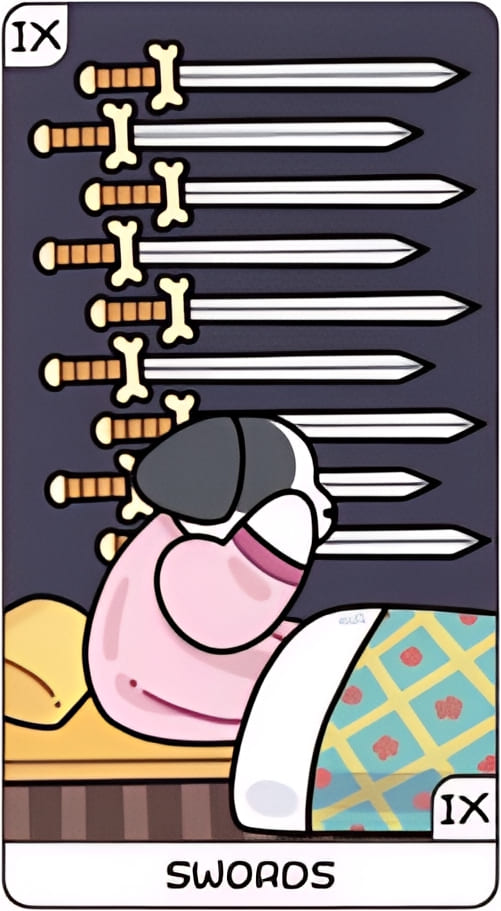 Nine of Swords — YOLO Tarot