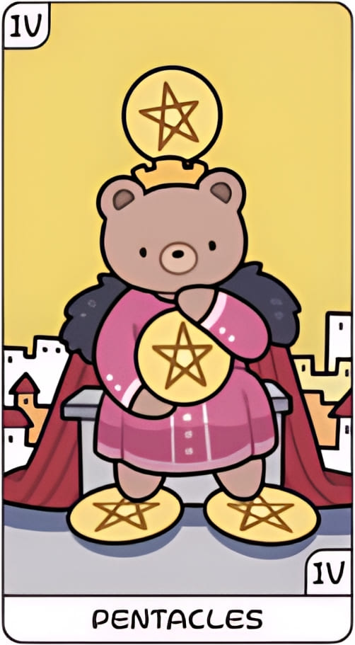 Cuatro de Oros — YOLO Tarot