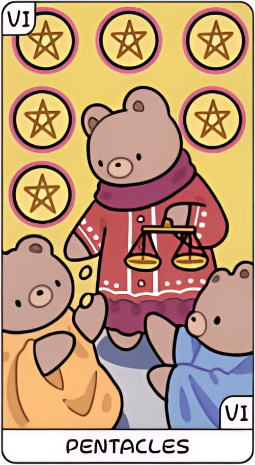 Seis de Oros — YOLO Tarot