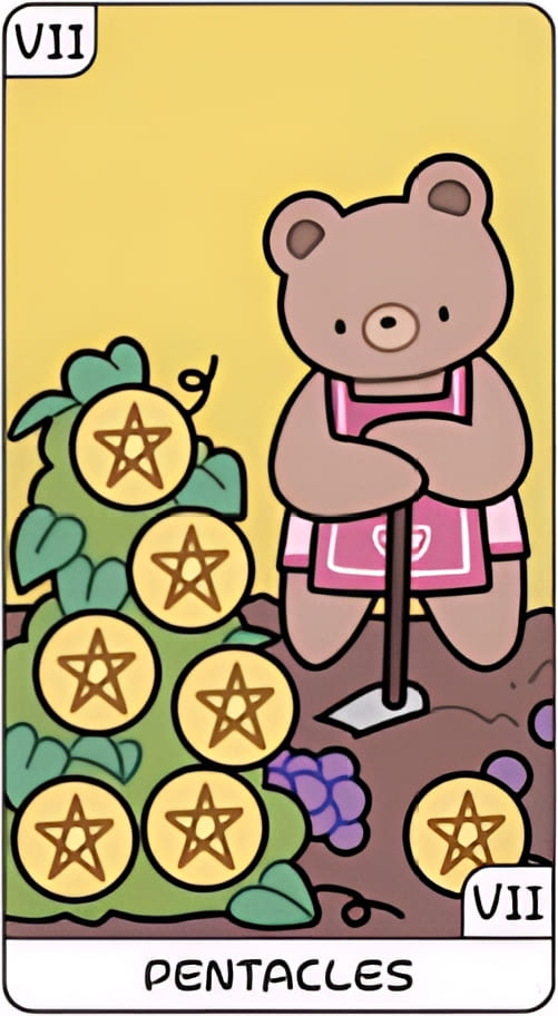 Siete de Oros — YOLO Tarot