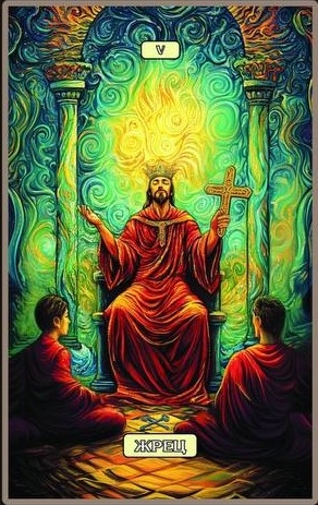 The Hierophant — Swirls of Light Tarot