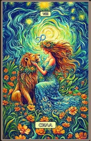 Strength — Swirls of Light Tarot