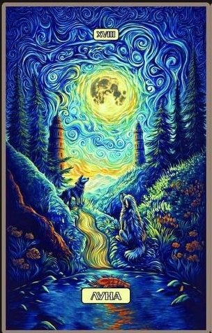 The Moon — Swirls of Light Tarot