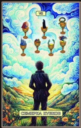 Seven of Cups — Swirls of Light Tarot