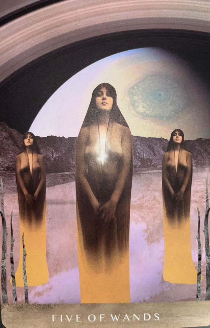 Five of Wands — The Moonchild Tarot