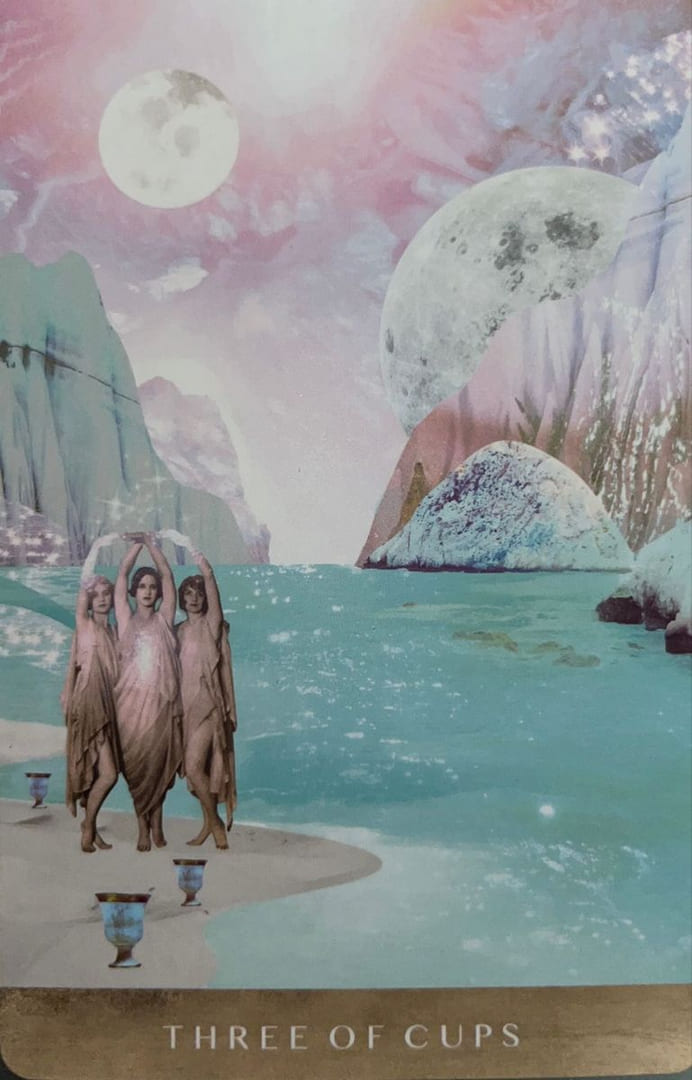 Three of Cups — The Moonchild Tarot