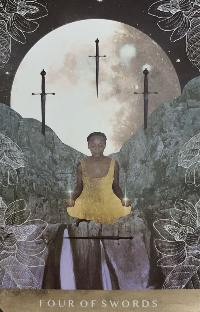 Cuatro de Espadas — The Moonchild Tarot