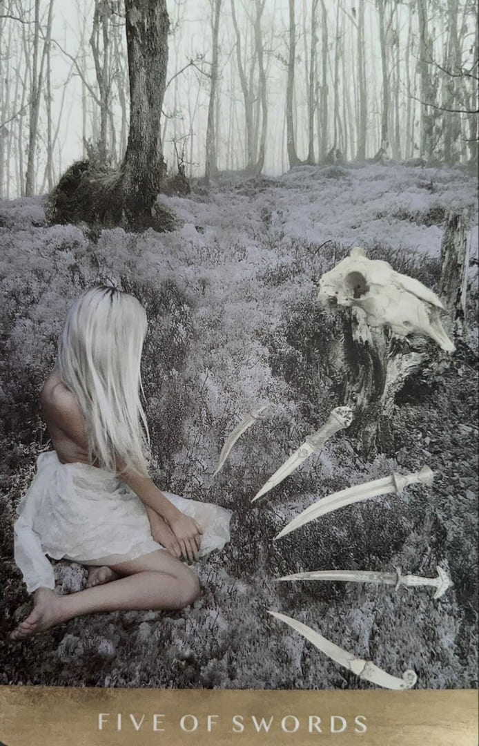 Five of Swords — The Moonchild Tarot