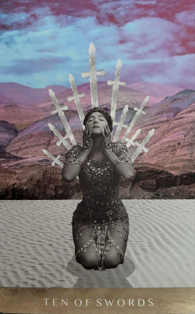 Diez de Espadas — The Moonchild Tarot