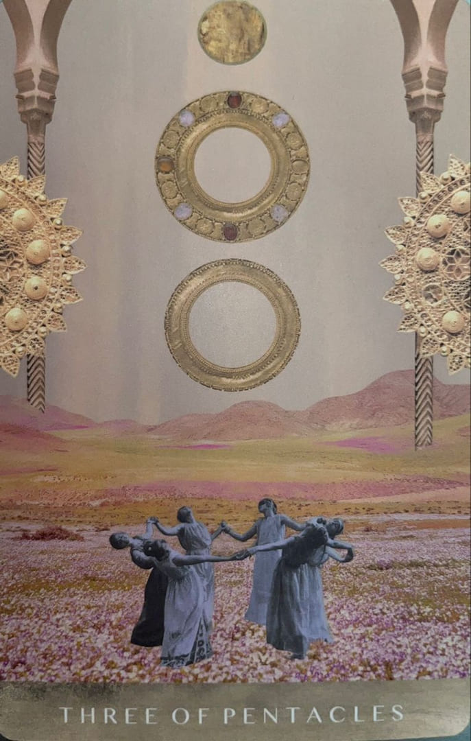 Three of Pentacles — The Moonchild Tarot