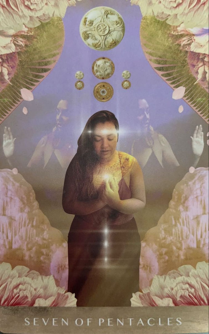 Seven of Pentacles — The Moonchild Tarot
